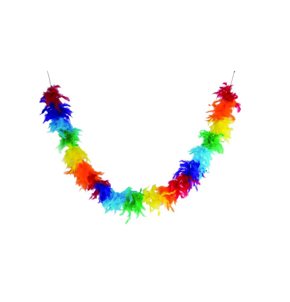  Boa à plumes multicolore