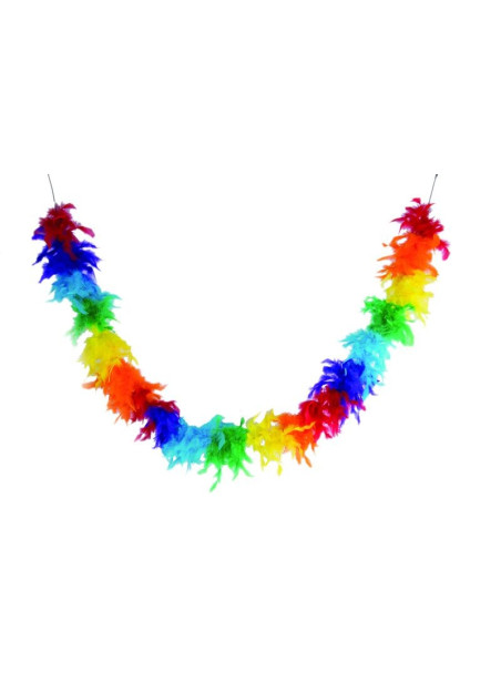  Boa à plumes multicolore