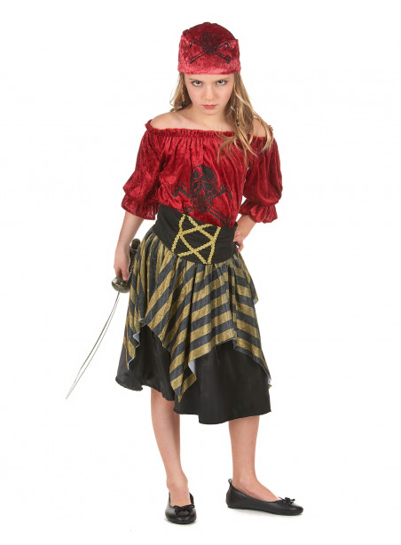 Déguisement pirate doré fille
