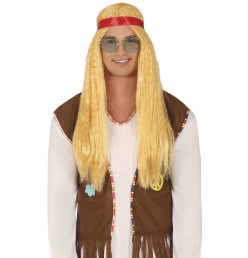 Perruque hippie cheveux...