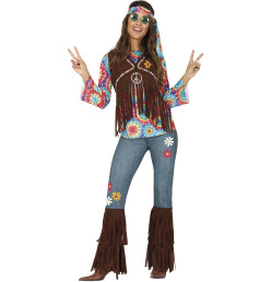Déguisement hippie jean femme