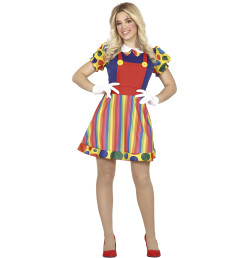 Déguisement clown à pois femme