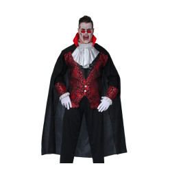 Cape noir vampire col rouge...